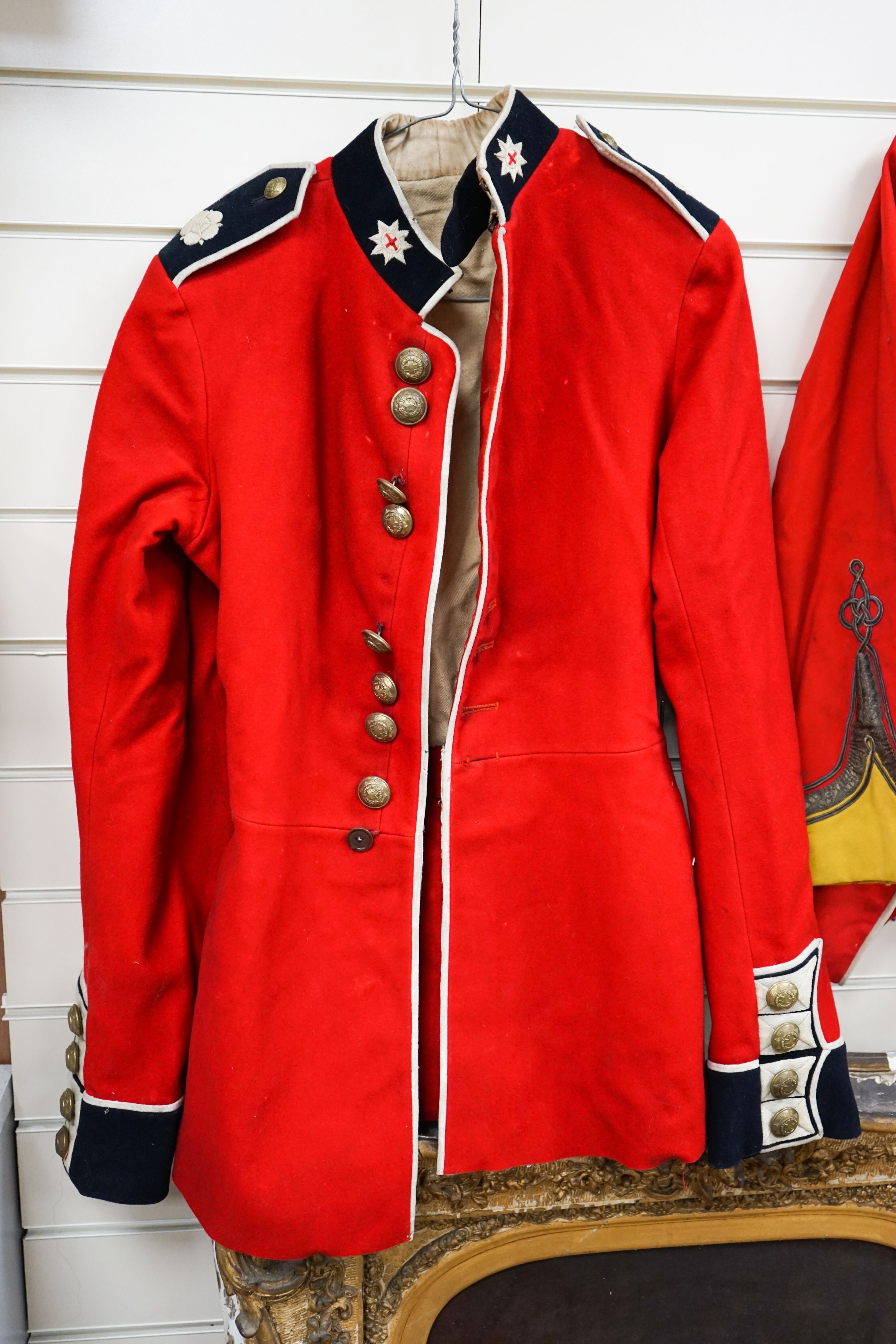 A Royal Hampshire regimental tunic and a Coldstream Guards tunic (2)